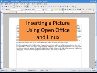 Inserting a Picture
Using Open Office
and Linux
 