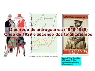 O período de entreguerras (1919-1939) Crise de 1929 e ascenso dos totalitarismos Ismael Vide González IES María Soliño Can...