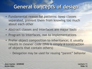 Java Course 11: Design Patterns | PDF