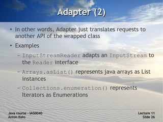 Java Course 11: Design Patterns | PDF