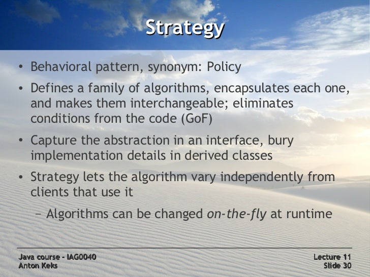 Pattern Of Behavior Synonym | java course 11 design patterns Pattern Of Behavior Synonym | java course 11 design patterns