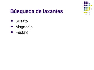 Búsqueda de laxantes Sulfato Magnesio Fosfato 