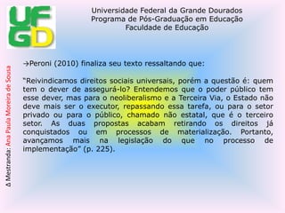 Peroni - A democratização da educação