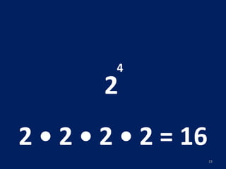 2 4 2 • 2 • 2 • 2 = 16 