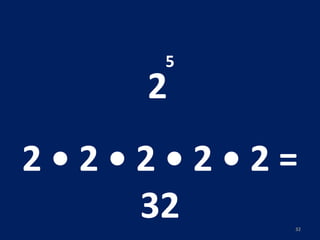2 5 2 • 2 • 2 • 2 • 2 = 32 
