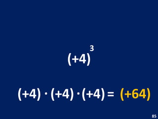 (+4) 3 (+4) . (+4) = (+64) (+4) . 