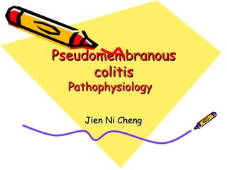 Pseudomembranous colitis Pathophysiology Jien Ni Cheng 