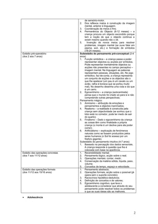 11 - Psic.desenvolvimento - síntese