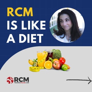 RCM
IS LIKE
A DIET
 
