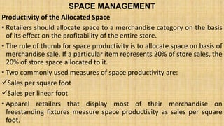 Store Space Distribution 11 Retail Store Management | PPTX