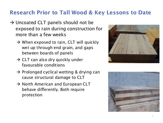 Moisture Uptake Testing For Clt Floor Panels In A Tall Wood Building