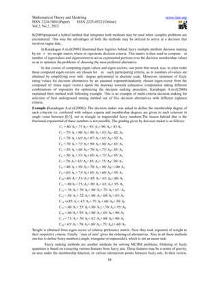 11.selection method by fuzzy set theory and preference matrix | PDF
