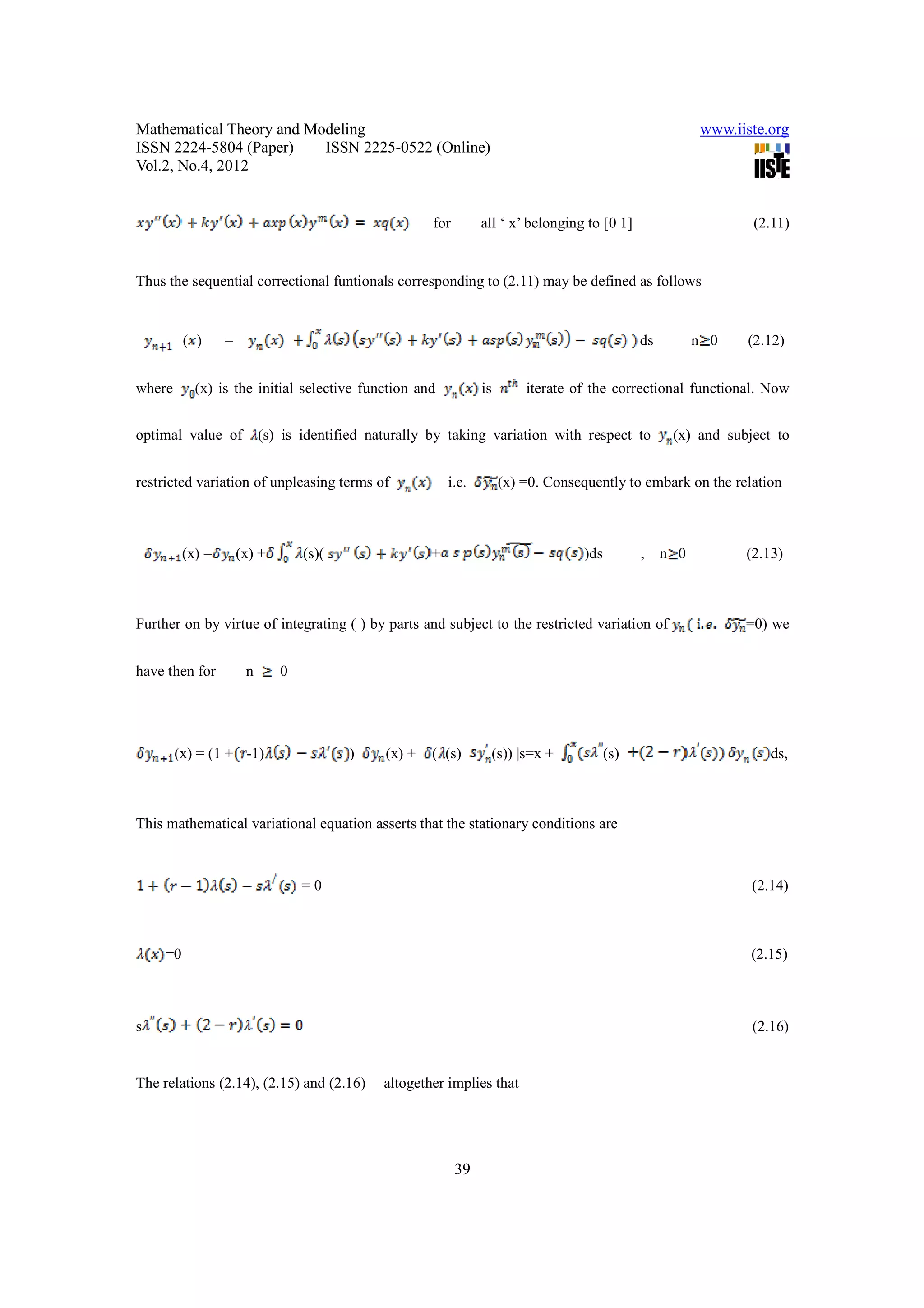 11.solution of a subclass of lane emden differential equation by ...