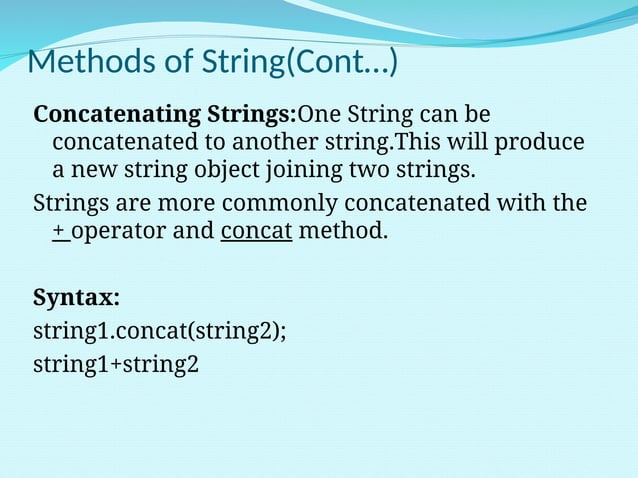 Java Strings methods and operations.ppt