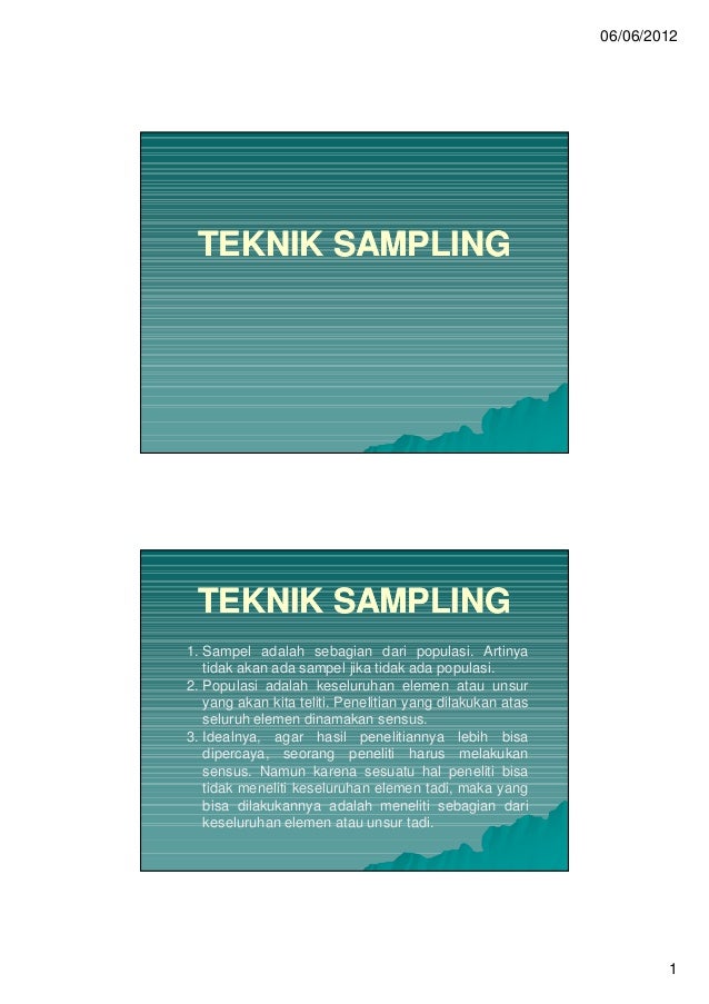 11 Teknik Sampling