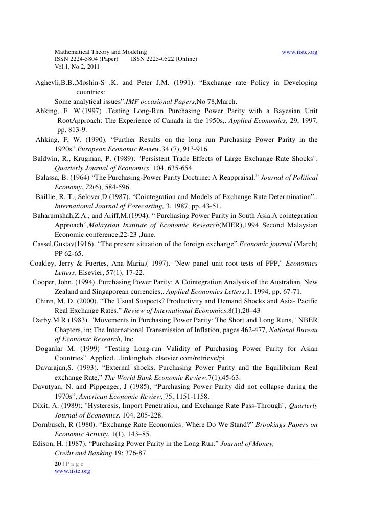 a critique of the purchasing power parity methodology Purchasing power parity the purchasing power parity adjustment to those simple exchange rate conversions is thought to give a much more accurate picture of living standards around the world total income equals the dollar value of total output because. a critique of the purchasing power parity methodology Purchasing power parity the purchasing power parity adjustment to those simple exchange rate conversions is thought to give a much more accurate picture of living standards around the world total income equals the dollar value of total output because.