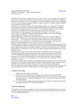 11.the nature of difficulties in learning english by the students at ...