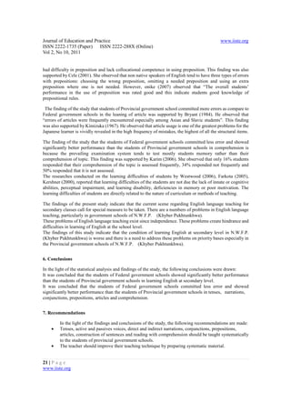 11.the nature of difficulties in learning english by the students at ...