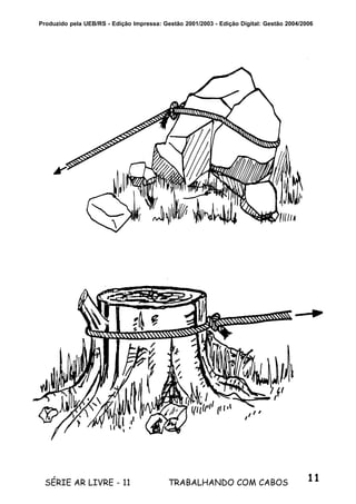 11SÉRIE AR LIVRE - 11 TRABALHANDO COM CABOS
Produzido pela UEB/RS - Edição Impressa: Gestão 2001/2003 - Edição Digital: Gestão 2004/2006
 