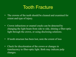 traumatic injuries in children: trauma to teeth and soft | PPTX