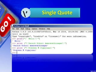 11 Unit 1 Chapter 02 Python Fundamentals | PPTX