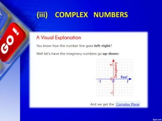 (iii) COMPLEX NUMBERS
 