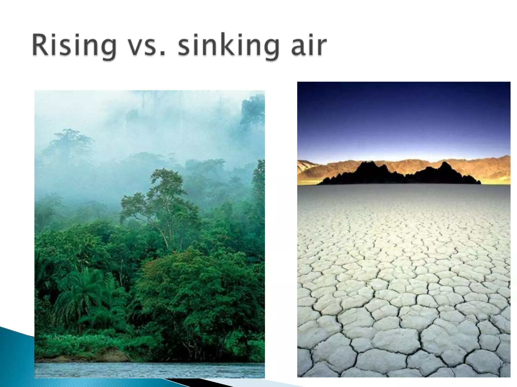 Rising vs. sinking air