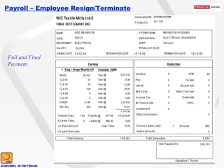 Payroll – Employee Resign/Terminate Full and Final Payment 