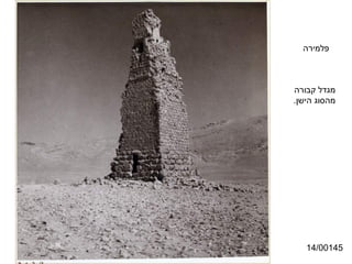 ‫פלמירה‬



‫מגדל קבורה‬
‫מהסוג הישן.‬




   ‫54100/41‬
 