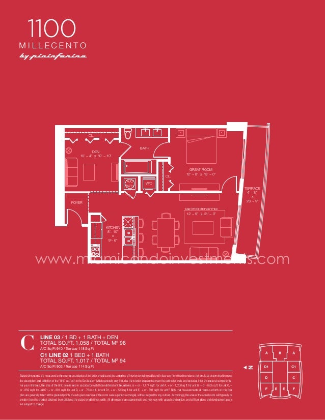 1100 Millecento Floor Plans
