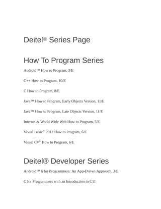 Java How To Program Early Objects Eleventh Edition Deitel Harvey M ...
