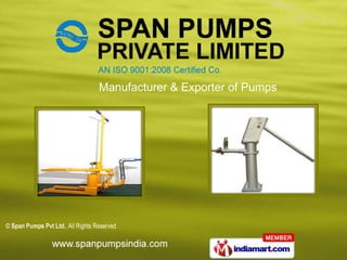 Manufacturer & Exporter of Pumps
 