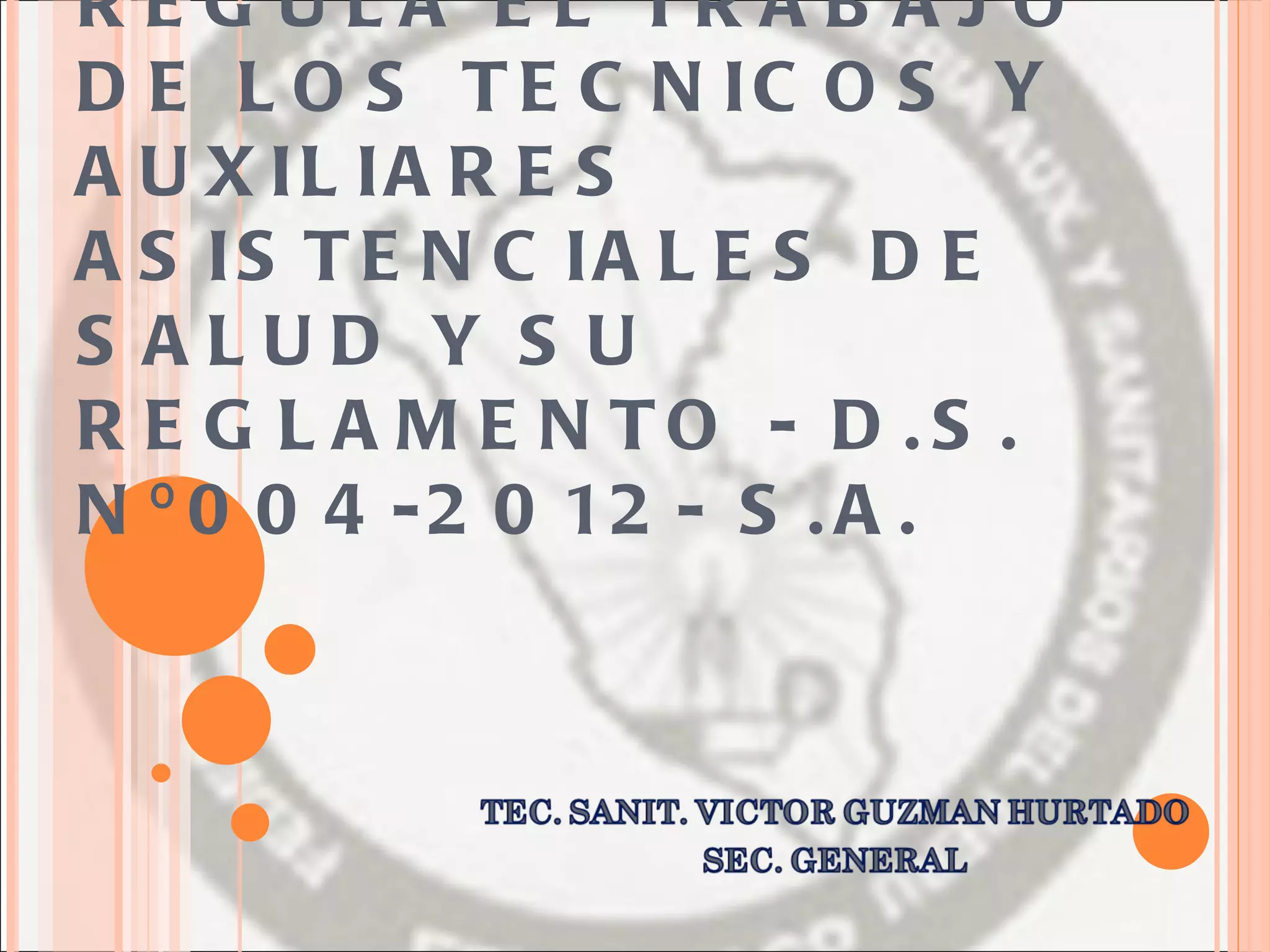 Significado y alcances de la ley n° 28561 y análisis del reglamento I ...
