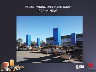 MOBILE MINING UNIT PLANT (MUP)
        RCR MINING
 