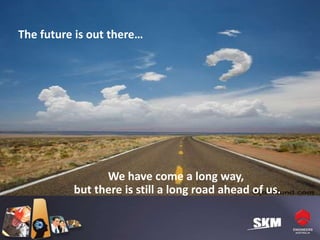 The future is out there…




                We have come a long way,
          but there is still a long road ahead of us.
 