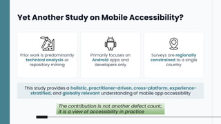 Practitioner Views on Mobile App Accessibility: Practices and ...