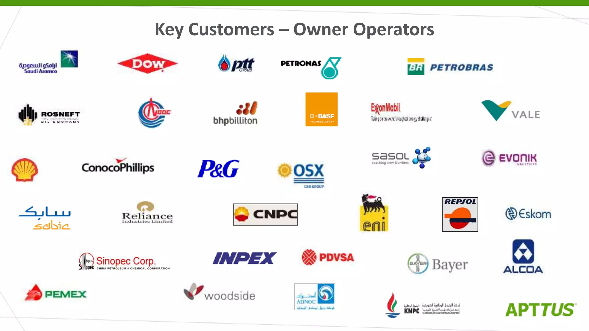 Key Customers – Owner Operators
 