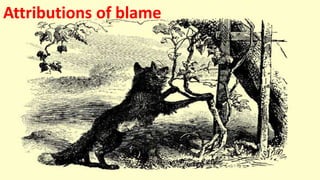 Attributions of blame
 