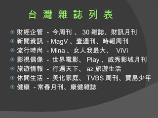 新聞性雜誌競爭環境1101
