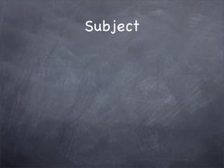 1101: Subject, Purpose, Audience