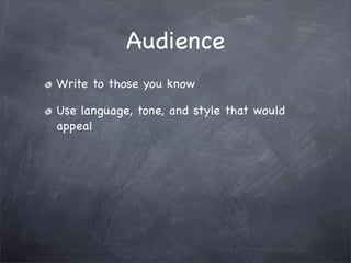 1101: Subject, Purpose, Audience
