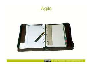 Agile




        © 2010 Proyectalis Gestión de Proyectos S.L.
 