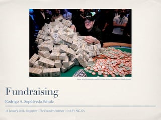 Source: http://twistedsifter.com/2009/11/how-to-lose-193-million-in-7-hands-of-poker/




Fundraising
Rodrigo A. Sepúlveda Schulz

18 January 2011, Singapore - The Founder Institute - (cc) BY NC SA
 