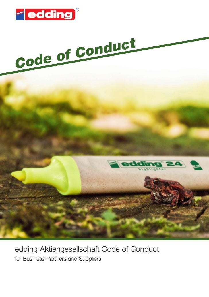 Edding Code Of Conduct English