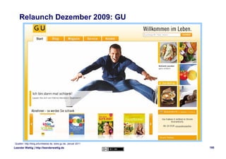 Relaunch Dezember 2009: GU




Quellen: http://blog.artundweise.de, www.gu.de, Januar 2011
Leander Wattig | http://leander...