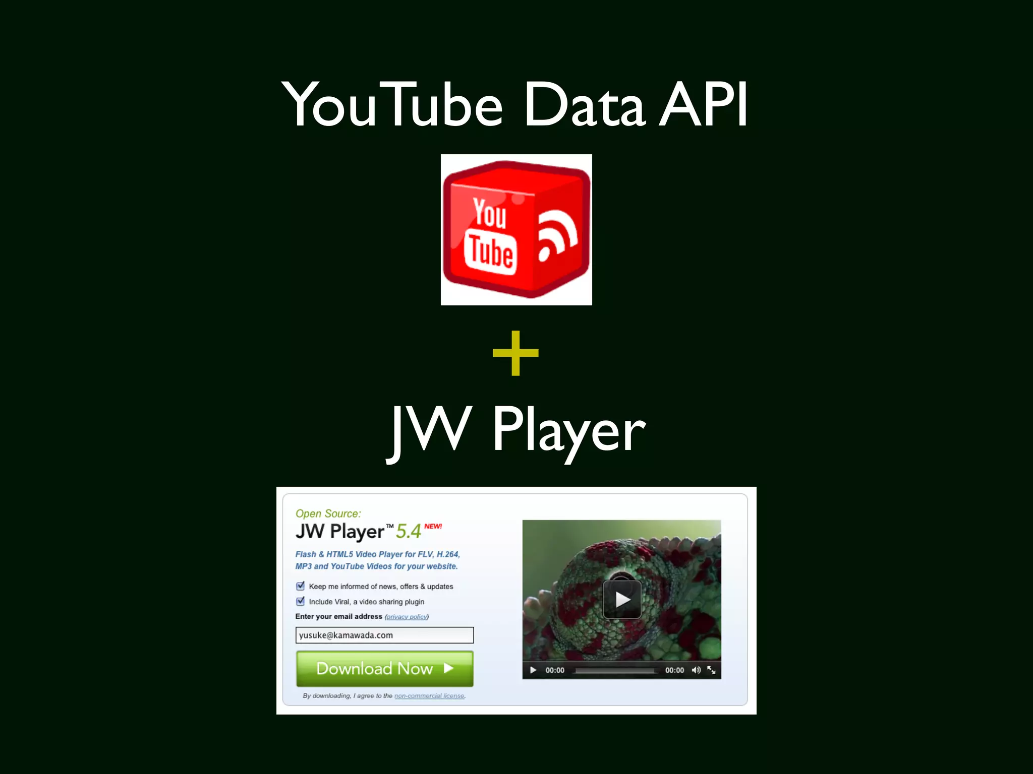 YouTube Data API




   JW Player
 