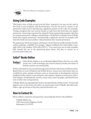 Jquery Cookbook Solutions Examples For Jquery Developers Lindley | PDF