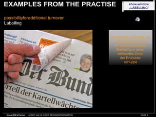 possibilityforadditional turnoverLabellingDie heutigen Lösungen im Versand erlauben nurein eingeschränktes Marketing in einer definierten Zone der Produkte-schuppe