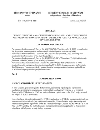 Circular Number 110/TT-BTC Government Guidelines