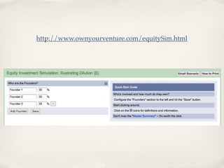 http://www.ownyourventure.com/equitySim.html
 